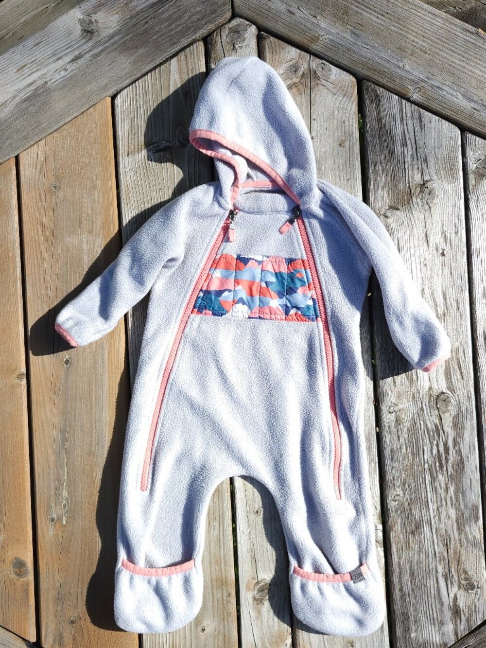 MEC Fleece Pink Mountain Infant Bunting Suit Size 6 Months